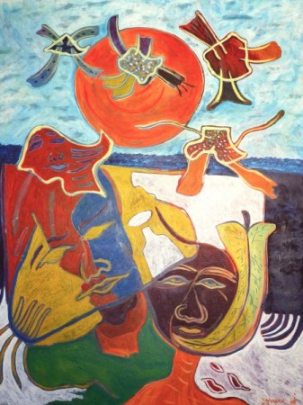 Anwar Djuliadi - Joy
 180 x 140 cm
 oil & acrylic on canvas